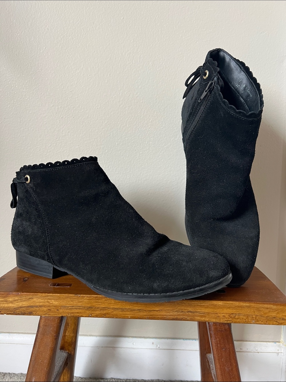 Suede ankle booties